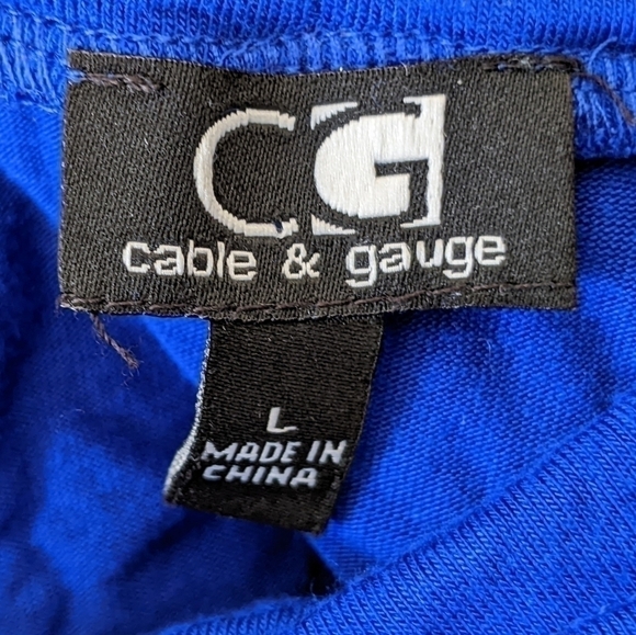 CABLE And Gauge Mesh Striped Cowl Neck Tunic - Picture 2 of 4